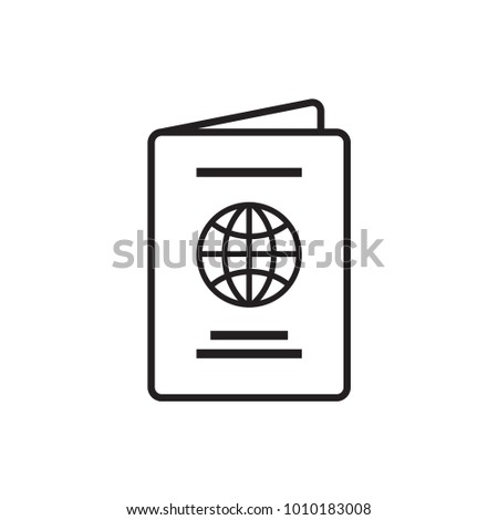 Passport, vector, icon, logo isolated Illustration.