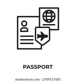 Vector De Pasaporte, Icono O Logotipo Ilustración De Símbolo Aislado