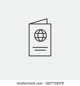 passport vector icon travel document