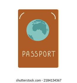 Passport vector illustration in cartoon style. The concept of identity and travel.