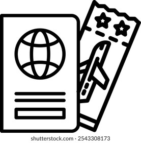 Passport Vector Illustration Detailed Icon