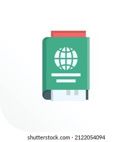 ilustración del vector pasaporte en un fondo transparente.Símbolos de calidad premium.Icono plano de línea vector para el diseño de concepto y gráfico.
