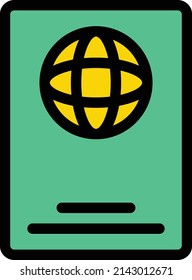 ilustración del vector pasaporte en un fondo transparente.Símbolos de calidad premium.Icono del vector de trazo para el concepto y el diseño gráfico.