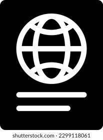 passport Vector illustration on a transparent background. Premium quality symmbols. Glyphs vector icons for concept and graphic design.