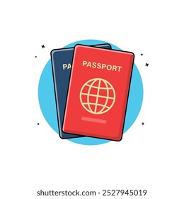 Passport Vector Illustration. Travelling Concept Design