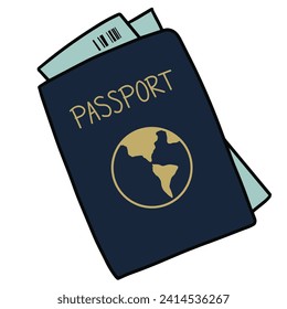 passport vector illustration for vacation