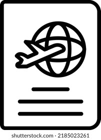 Passport-Vektorliniendesign