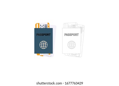 Passport Vector Object Airport Illustration Bundle