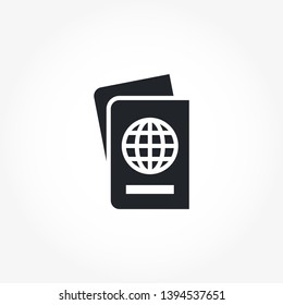 Passport vector solid glyph icon