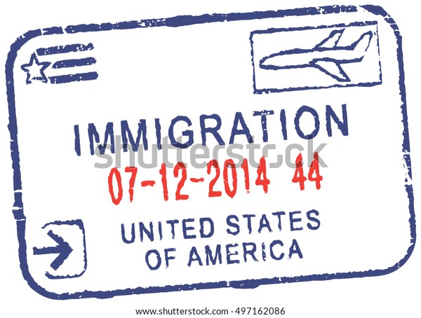 Passport Vector Stamp Immigrationunited States America