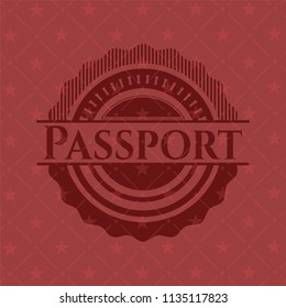 Passport Vintage Red Emblem