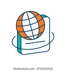 Ilustração de stock de vetor de Ícone de Passaporte e Visto