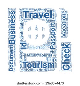 passport word cloud. tag cloud about passport