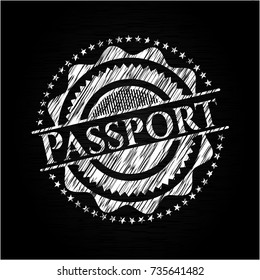 Passport written on a chalkboard