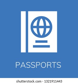  Passports icon. Editable  Passports icon for web or mobile.
