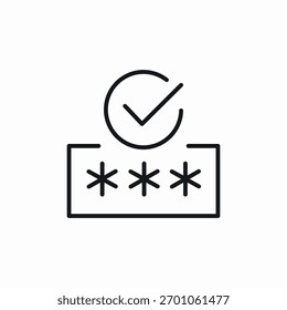 password accepted icon sign vector