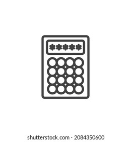 Password access code line icon. linear style sign for mobile concept and web design. Pin code keyboard outline vector icon. Symbol, logo illustration. Vector graphics