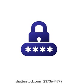 icono de acceso de contraseña en blanco