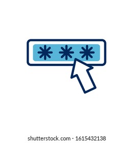 password access line style icon vector illustration design