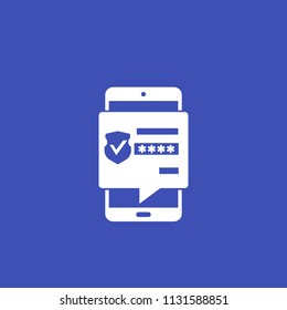 password access, mobile authentication icon