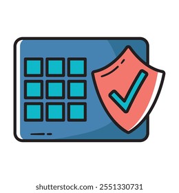 Icono de seguridad de acceso de Contraseña aislado
