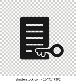 Password account icon in flat style. Keyword vector illustration on white isolated background. Key combination business concept.