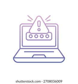 Password Alert vector icon stock illustration