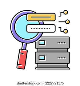 password attacks color icon vector. password attacks sign. isolated symbol illustration