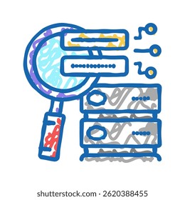 password attacks doodle icon sketch vector. password attacks sign. isolated symbol illustration