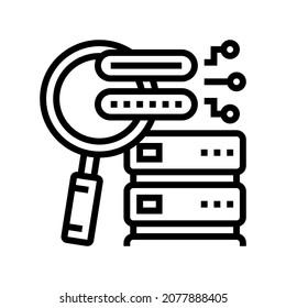 password attacks line icon vector. password attacks sign. isolated contour symbol black illustration