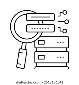 password attacks line icon vector. password attacks sign. isolated contour symbol black illustration