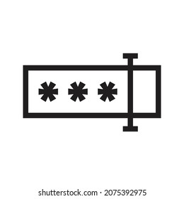 Password Bar Icon vector Line for web, presentation, logo, Icon Symbol