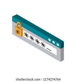 Password bar with padlock