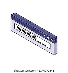 Password bar with padlock scribble