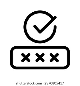 Password Check Icon Vector Symbol Design Illustration