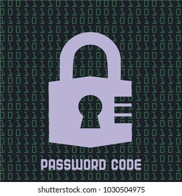 password code with padlock