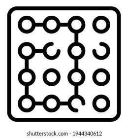 Password combination icon. Outline password combination vector icon for web design isolated on white background