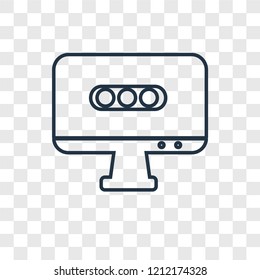 Password concept vector linear icon isolated on transparent background, Password concept transparency concept in outline style