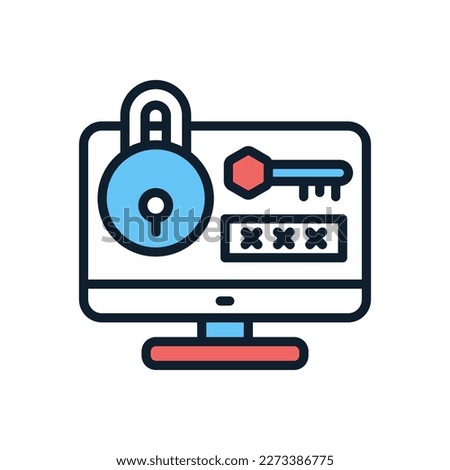 Password Encryption icon in vector. Logotype