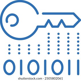 Cifrado de Contraseña, mejora de la seguridad del Inicio de sesión, ilustración editable del icono del Vector de línea