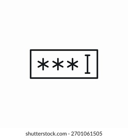 password field icon sign vector