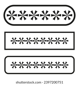 Password field icon. Vector illustration. EPS 10.