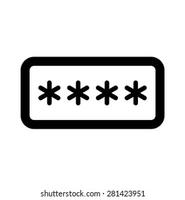 Password field line art vector icon for apps and websites