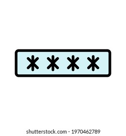 Password, field, locked icon vector image. Can also be used for network and data sharing. Suitable for use on web apps, mobile apps and print media.