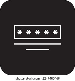 PASSWORD Fintech startup icons with black filled line style