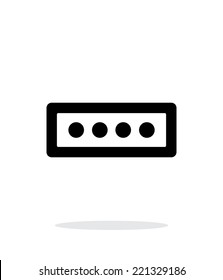 Password form icon on white background. Vector illustration.