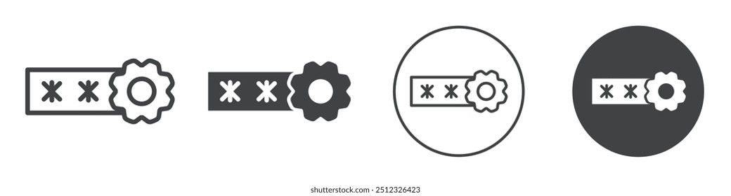 Password Generator icon Vector logo outline