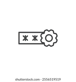 Password Generator icon Vector logo outline