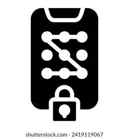 password Glyph Icon Background White