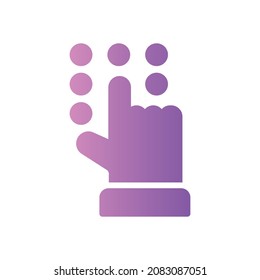 Fondo blanco del icono de gradiente de contraseña
